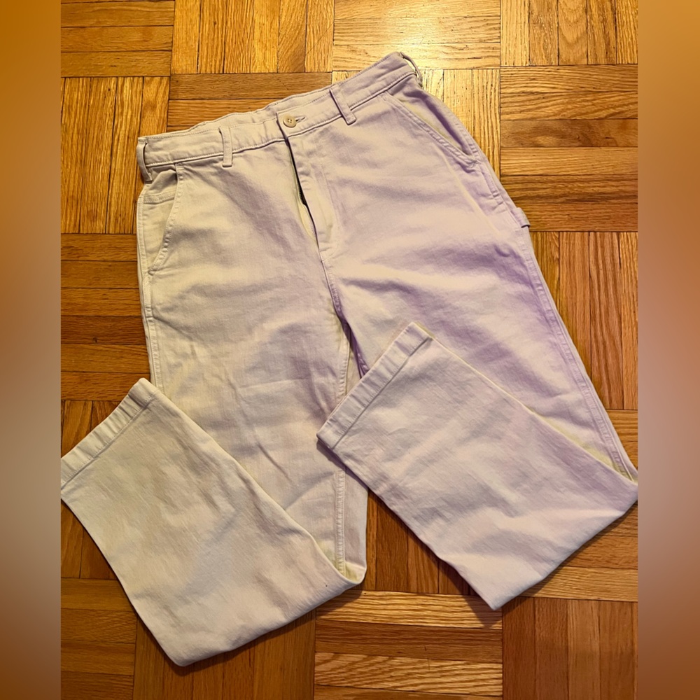 Uniqlo cream carpenter pant